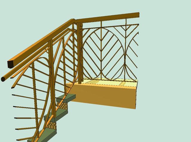 Design rendering - rails detail for addition